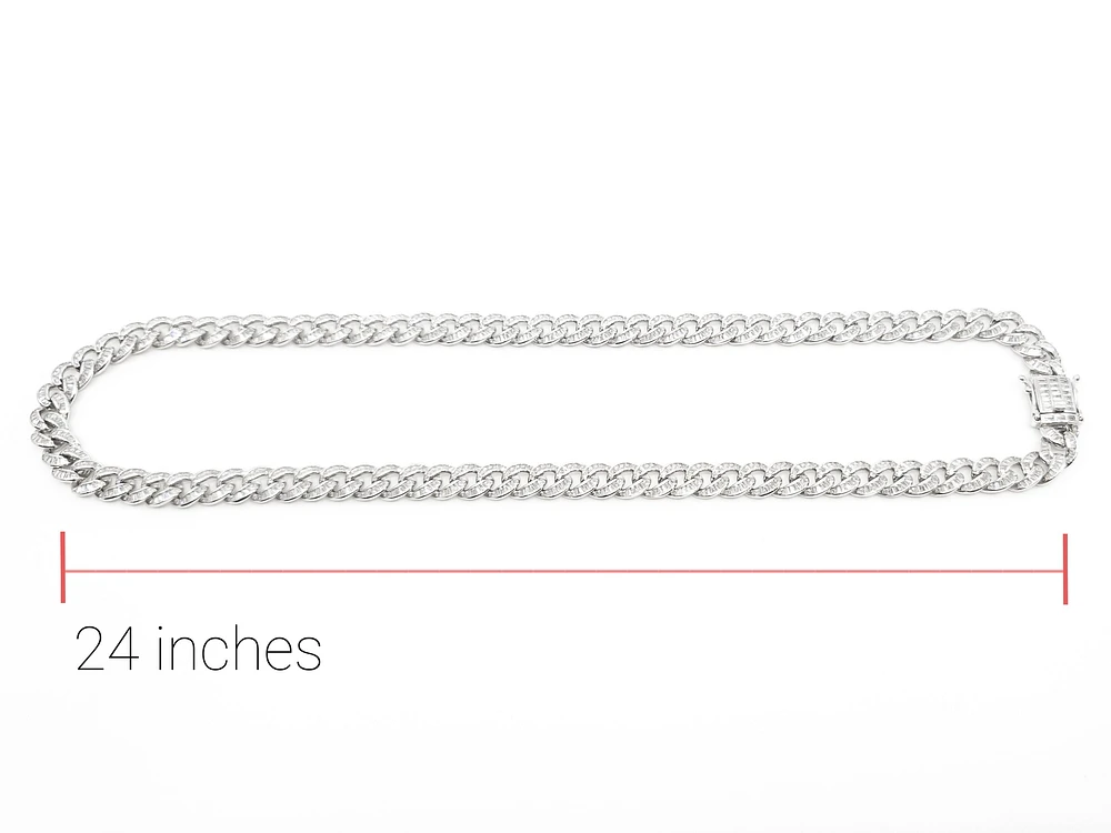 Sterling Silver Baguette CZ Chain