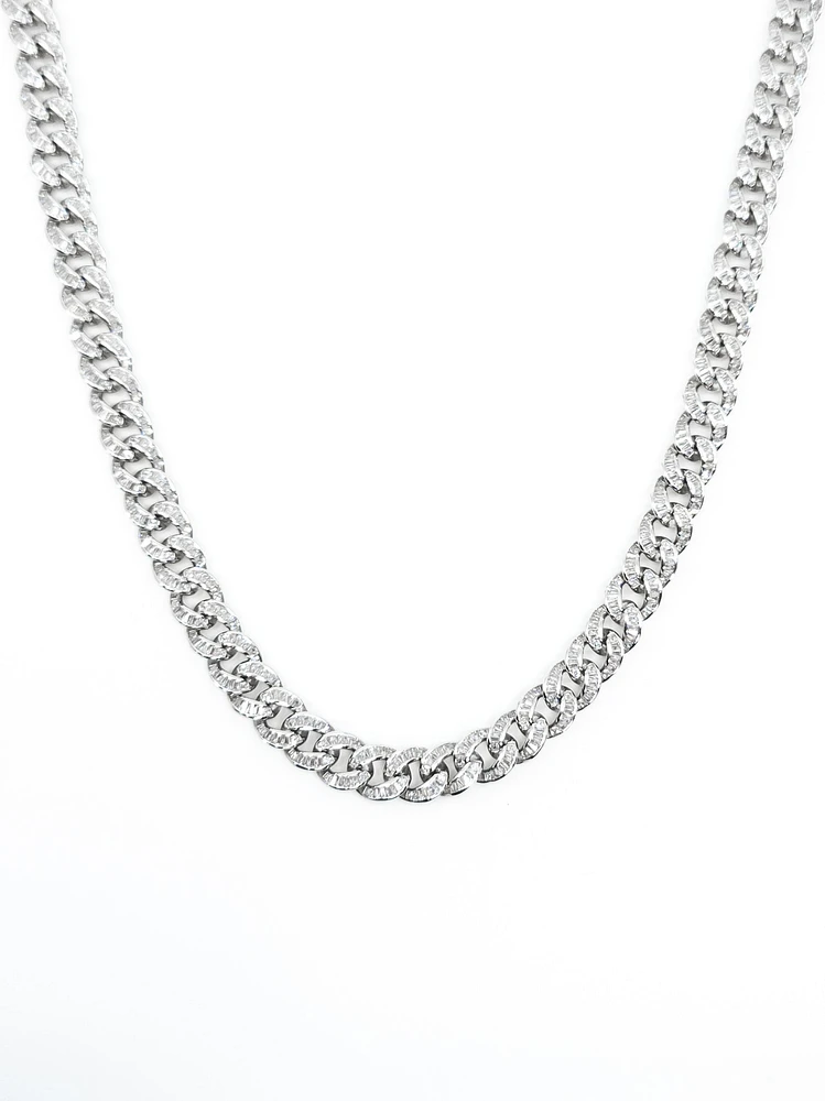 Sterling Silver Baguette CZ Chain
