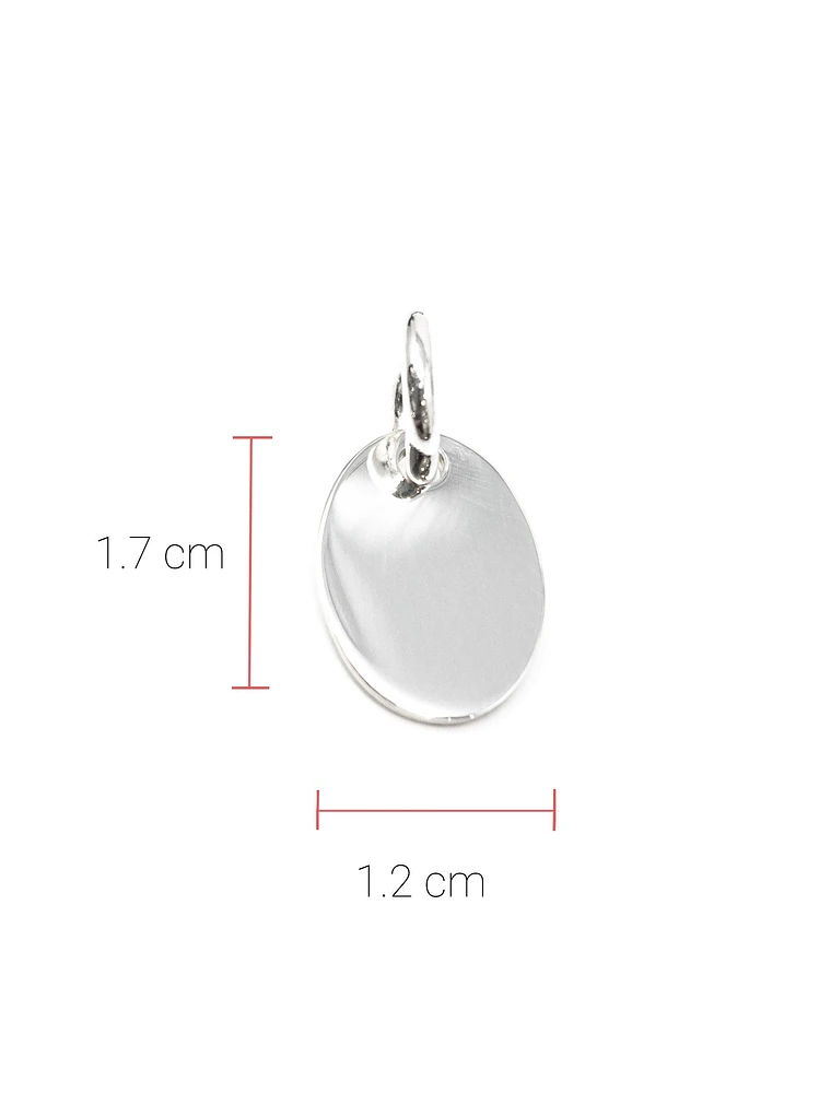 Sterling Silver Oval Charm
