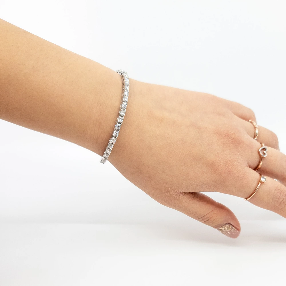 Lab-Created Diamond Tennis Bracelet