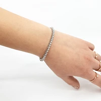 14K White Gold 3.0cttw Lab-Grown Diamond Tennis Bracelet
