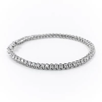 14K White Gold 3.0cttw Lab-Grown Diamond Tennis Bracelet