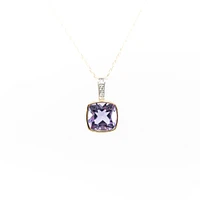 Amethyst & Diamond Pendant