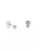 10K White Gold 0.12cttw Canadian Diamond Stud Earrings