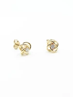 10K Yellow Gold 0.10cttw Canadian Diamond Earrings