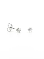 10K White Gold 0.16cttw Round Cut Canadian Diamond Stud Earrings