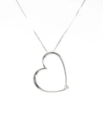 Sterling Silver 0.08cttw Canadian Diamond Necklace, 18”