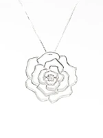 Sterling Silver 0.04cttw Canadian Diamond Necklace, 18"