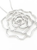 Sterling Silver 0.04cttw Canadian Diamond Necklace, 18"