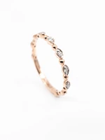 10K Rose Gold 0.06cttw Diamond Ring, size 7