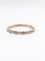 10K Rose Gold 0.06cttw Diamond Ring, size 7