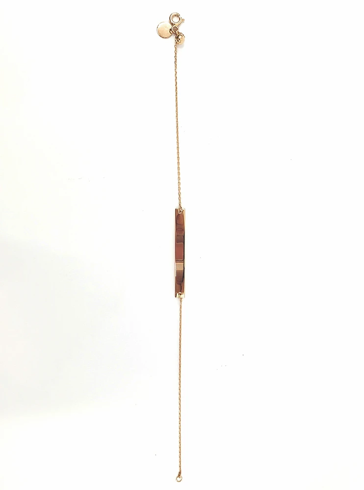 10K Rose Gold Engraveable ID Bracelet - 7 Inches