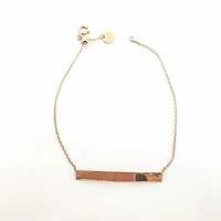 10K Rose Gold Engraveable ID Bracelet - 7 Inches