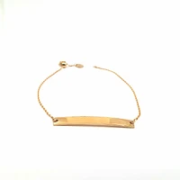 10K Rose Gold Engraveable ID Bracelet - 7 Inches