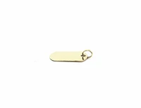 10K Yellow Gold Round Edged Rectangular Charm - 19mm x 10mm