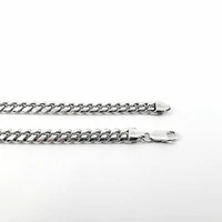 925 Sterling Silver Miami Cuban Rhodium Plated Bracelet with Lobster Clasp