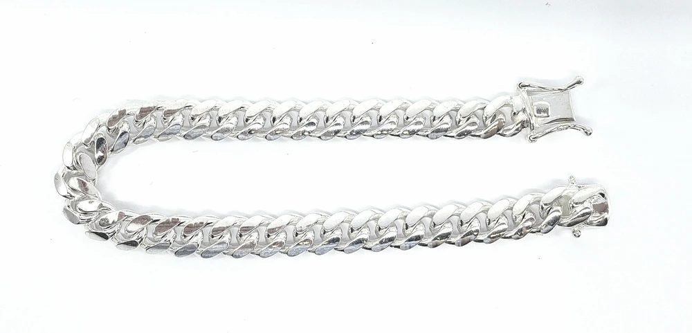 Sterling Silver Miami Cuban Rhodium Plated Bracelet