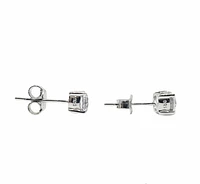 925 Sterling Silver 8mm Cubic Zirconia with 4 Claw Setting Stud Earrings