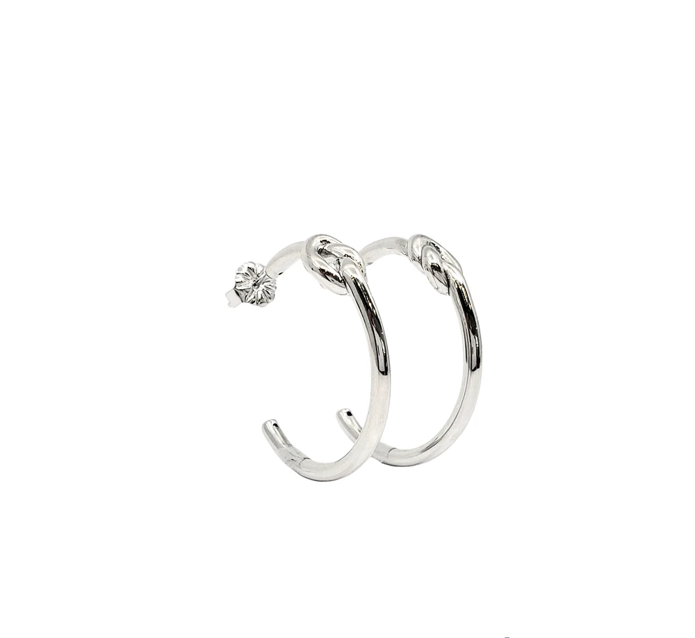 Sterling Silver Hoop Earrings 27mm