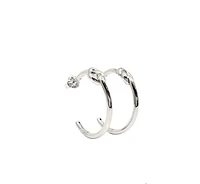 Sterling Silver Hoop Earrings 27mm
