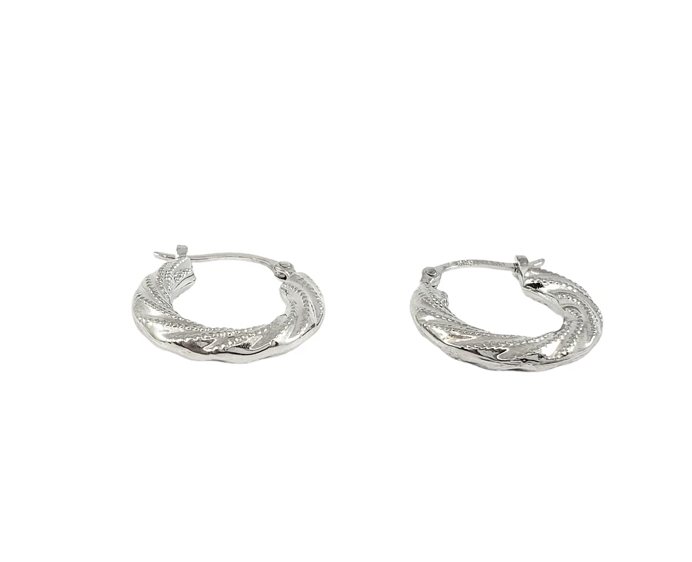 Sterling Silver Hoop Earrings 17mm