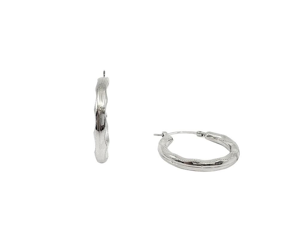 Sterling Silver Hoop Earrings 22mm