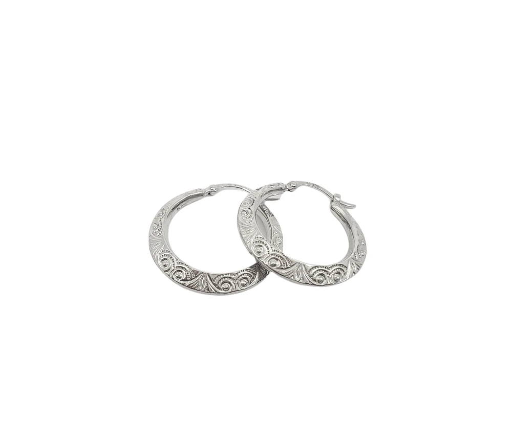 Sterling Silver Hoop Earrings 23mm