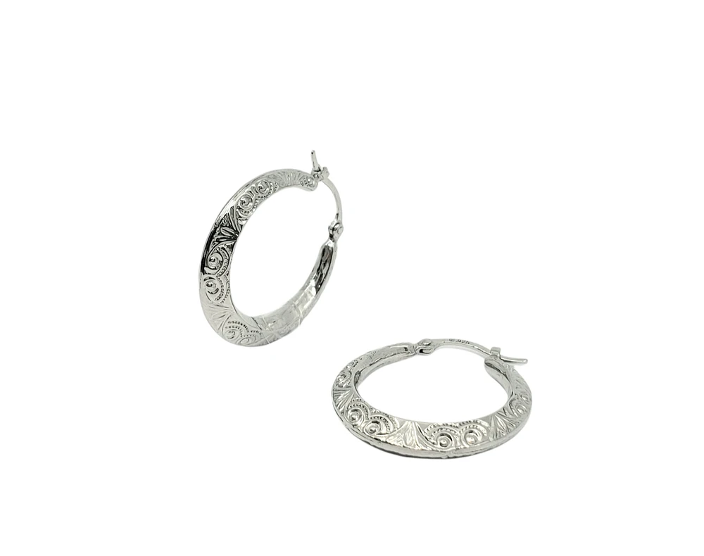 Sterling Silver Hoop Earrings 23mm