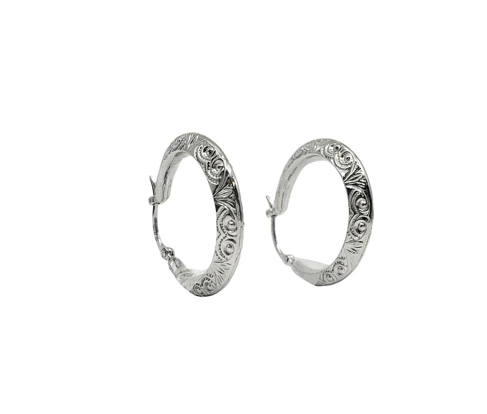 Sterling Silver Hoop Earrings 23mm