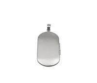 925 Sterling Silver Family Tree Engraved Rectangular Locket - 30mm x 18mm