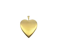 Gold Plated on 925 Sterling Silver Heart Shaped Locket with Etched Hearts Design - 21mm x 20mm