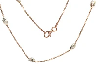 925 Rose Gold Plated Silver Bracelet - 7 Inches