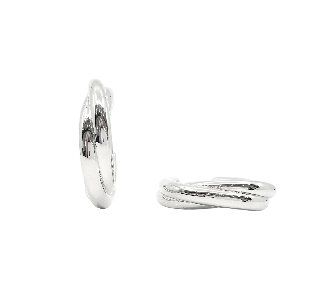 Sterling Silver Hoop Earrings 28mm