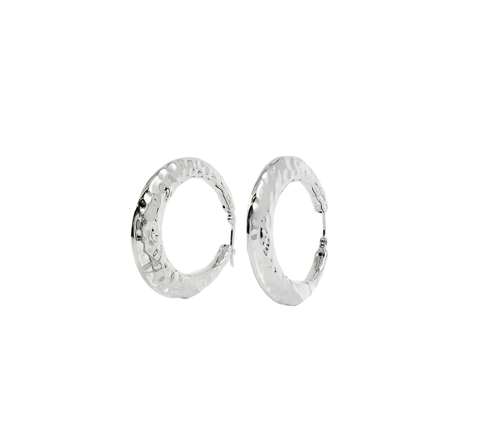 Sterling Silver Hoop Earrings 34mm