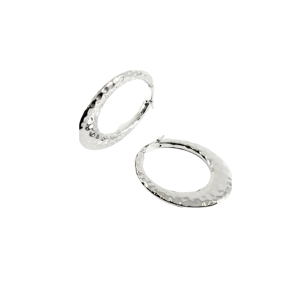 Sterling Silver Hoop Earrings 34mm