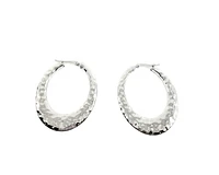 Sterling Silver Hoop Earrings 34mm