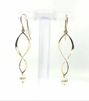 14K Yellow Fresh Water Pearl 5-6mm Earrings