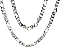 925 Sterling Silver 4.8mm Rhodium Plated Miami Cuban Figaro