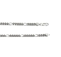 925 Sterling Silver 4.8mm Rhodium Plated Miami Cuban Figaro