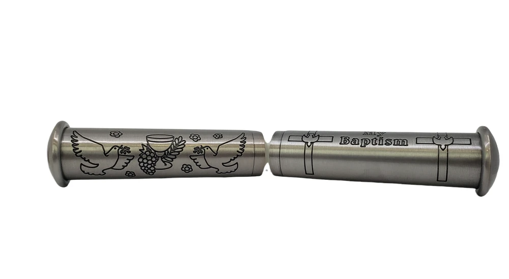 Pewter Baptism Certificate Holder