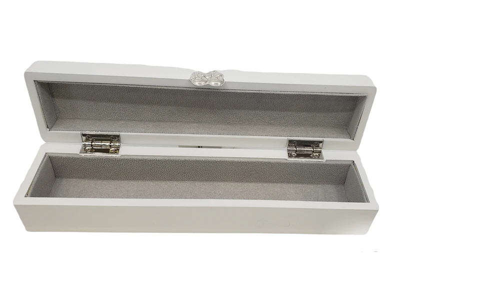 White and Silver Baptism Certificate Holder