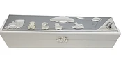 White and Silver Baptism Certificate Holder