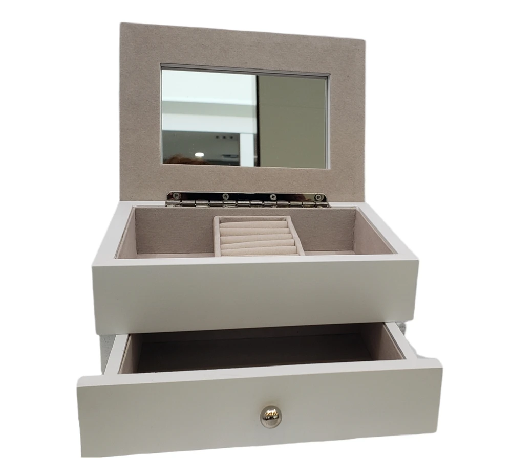 Jewelery Box with Drawer and Mirror