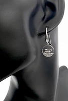 925 Sterling Silver 0.01cttw Canadian Diamond Mother Bear and Cub Dangle Earrings