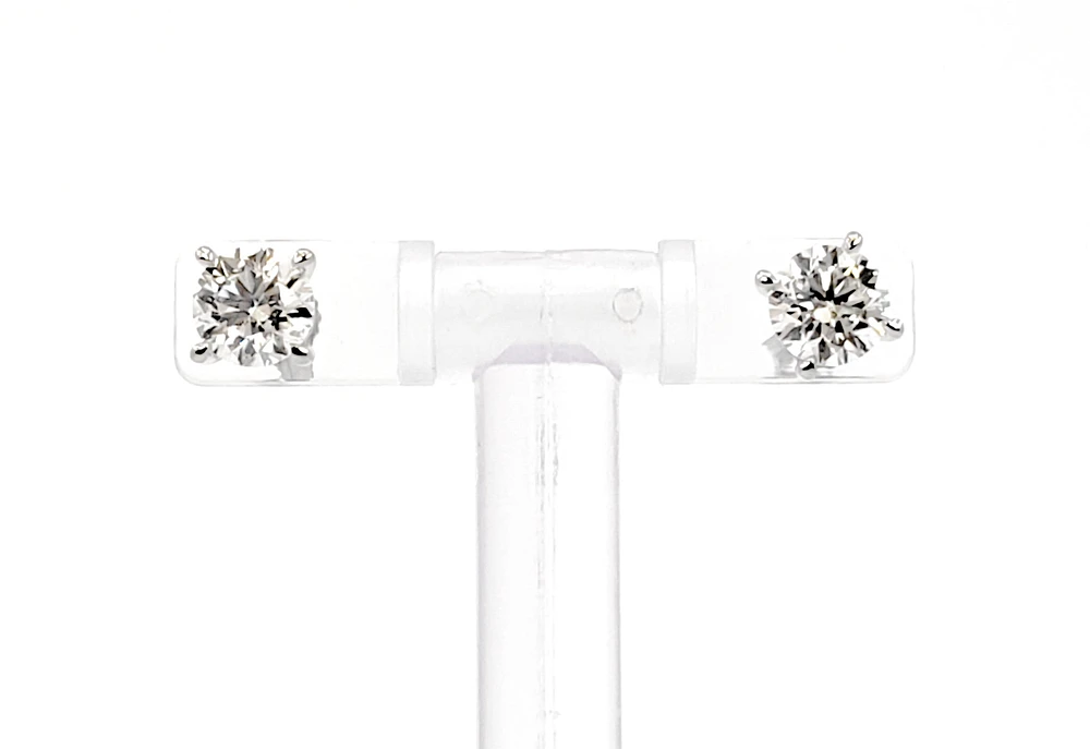 14K White Gold 1.50cttw Lab Grown Diamond Stud Earrings