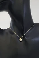 10K Yellow Gold 0.15cttw Diamond Pendant, 18"