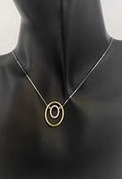 10K Yellow Gold 0.12cttw Diamond Pendant, 18"