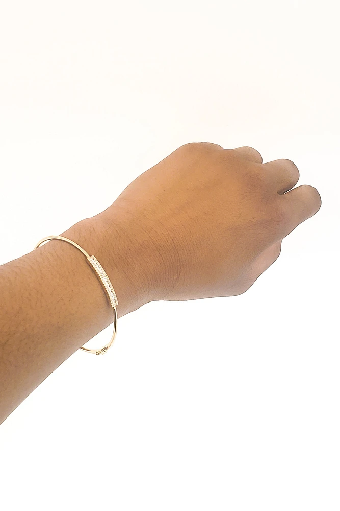 14K Yellow Gold 0.45cttw Diamond Bangle