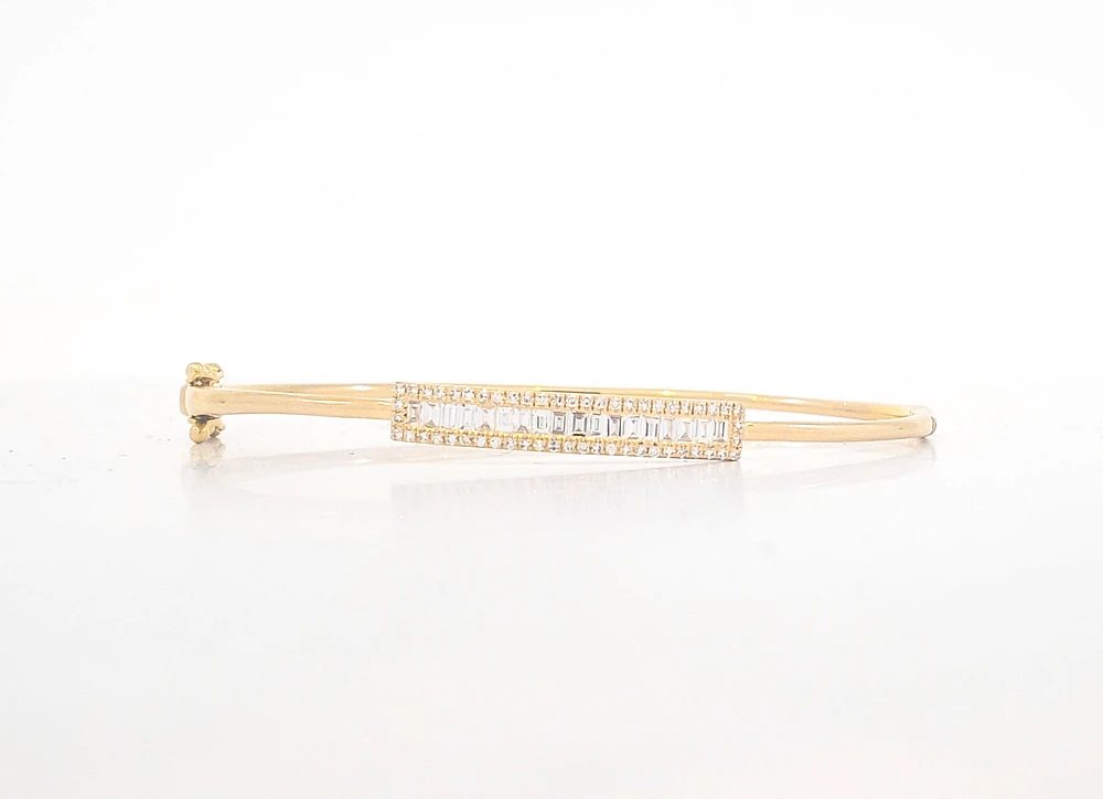 14K Yellow Gold 0.45cttw Diamond Bangle