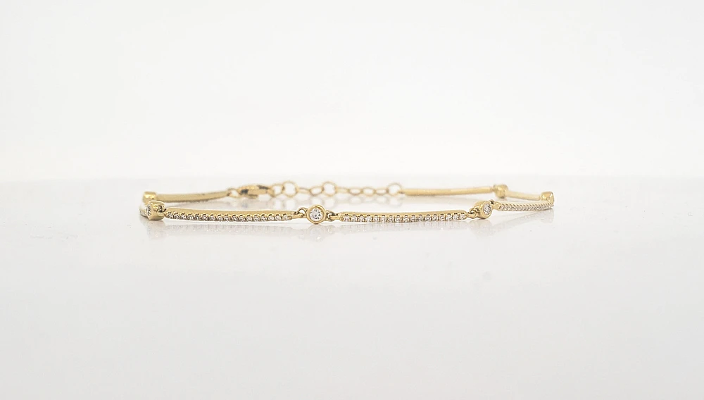 14K Yellow Gold 0.42cttw Diamond Bracelet